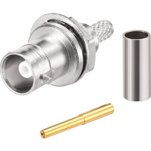 Superbat Mini BNC 75 Ohm Crimp Jack Straight Bulkhead for RG179 Coaxial Cable