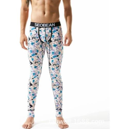 Mens long underwear mens tight underwear thermal underwear men Fashion cotton Mens long pants Base warm pants