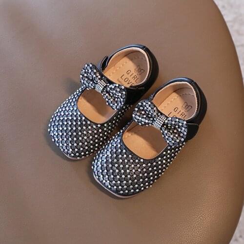 Autumn Girls Cute Sweet Princess Shoes Teenage Kids Solid Color Casual Soft Sole Leather Shoes Children Shoes 2 3 4 5 6 7 8 9 10