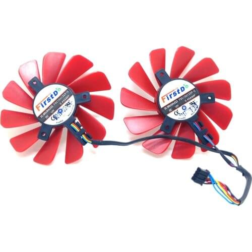 2pcs/lLot New 85MM FDC10U12S9-C 0.45AMP 4Pin,for XFX RX 560D RX 570 RX 580 RX Vega Graphics Video Card Cooling Fans
