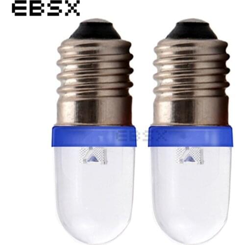 EBSX 10X E10 Screw LED Light Bulb 1 SMD F8 White Clearance Lights 12V Car Auto Led White Blue Red Green Yellow Reading Light