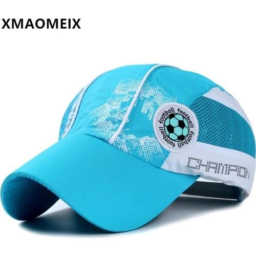 XMAOMEIX New Summer Childrens Breathable Mesh Cap Boys Girls Children Baseball Caps Cartoon Football Icon Student Sporty Hats