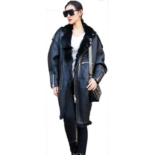 YEBOTISSY Women's Long Sheepskin Coats