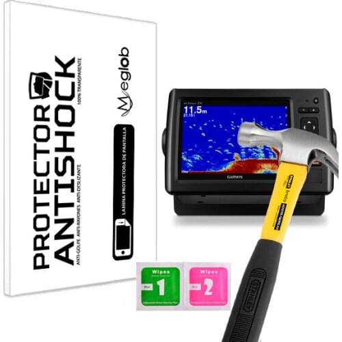 Screen protector Anti-Shock Anti-scratch Anti-Shatter compatible with Garmin echoMAP CHIRP 75cv