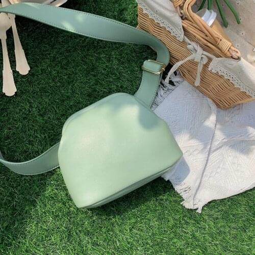 Womens Korean Stylish Luxury Brand Wide Shoulder Strap Clip Solid Color Design High Quality Trendy Hobo Crossbody Osoi Bag Chic