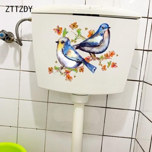 ZTTZDY 23.9CM×20.7CM Hand Drawn Cartoon Bedroom Wall Decor Home Bathroom Toilet Stickers T2-0965