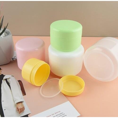 100pcs 10g 20g empty small plastic bottle jars containers with multicolor for storage,clear cream tin for skin cream nail art