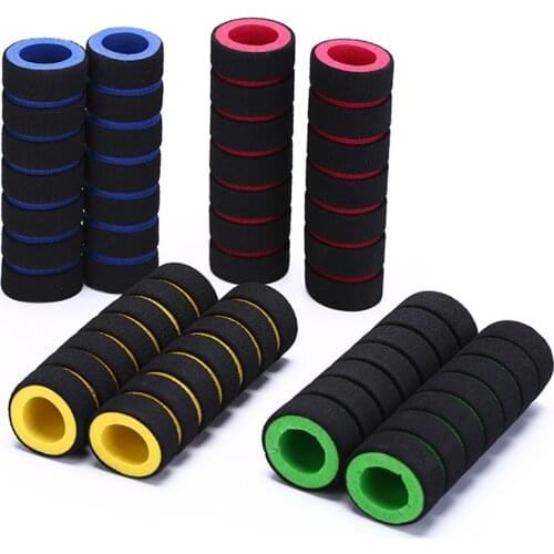 2Pc/1pair quality Non-slip Bike Handle Bar Racing Bicycle Motorcycle Foam Sponge Grip Cover Soft Handlebar Bike Bar Wholesale