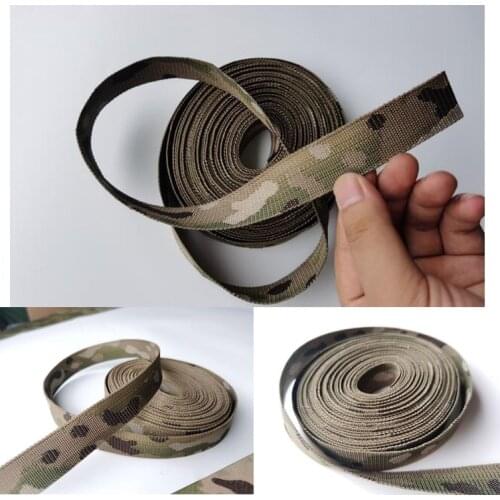 3M Length 25mm Camouflage Jacquard Webbing Double Sided Printing Dyeing DIY