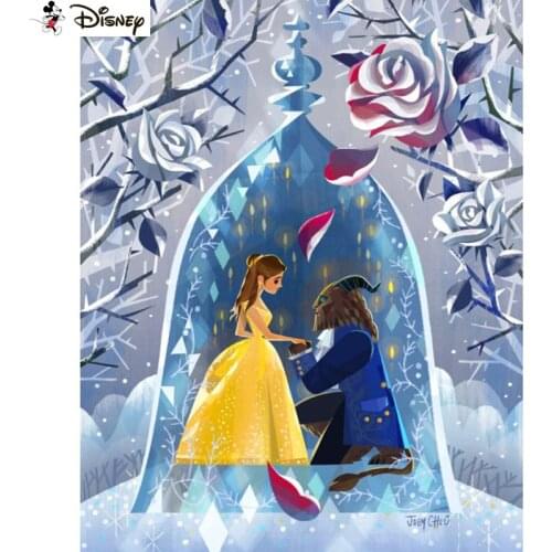 Disney 5D Diamond Embroidery Needlework Kit "Cartoon beauty beast" Diy Diamond Painting Cross Stitch Home Decoration Gift A15428