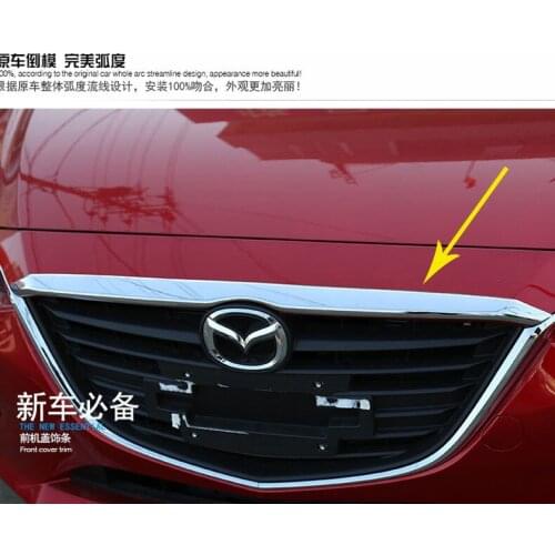 Car Protect Chromed Hood Grill Grille Trim Cover For Mazda 3 Axela 2014-2016