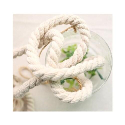 Free shipping Fabric cotton knitted twisted bag decoration rope coarse 8mm 10meter/lot