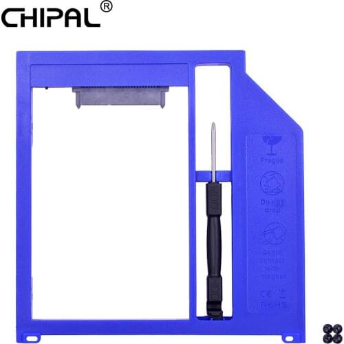 CHIPAL SATA 3.0 2nd HDD Caddy 9.5mm 9mm 7mm SSD Case Hard Disk Drive Enclosure For Macbook Pro 13" 15" 17" SuperDrive Optibay
