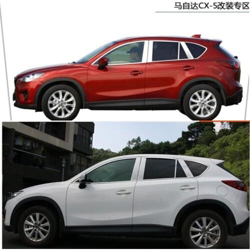 For Mazda CX-5 CX5 2013 2014 2015 2016 Stainless steel Car window decoration article Chorme Car Accessories