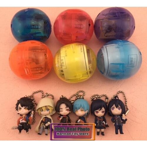 6pcs/lot 4.5CM Japanese anime figure Q version Touken Ranbu Online action figure set collectible model toys for girls