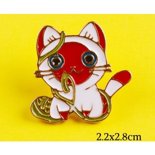 DIY Funny Cat Enamel Pin Pattern Metal Badges Pins and Brooches for Women Men Lapel pin Creative Gift backpack bag badge jacket
