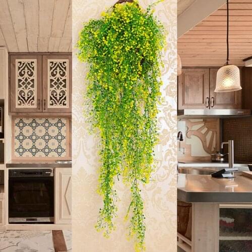 80cm Artificial Flowers Vine Ivy Leaf Wall Hanging Fake Artificial Plants Green Garland Home Decor Wedding Party Decoration