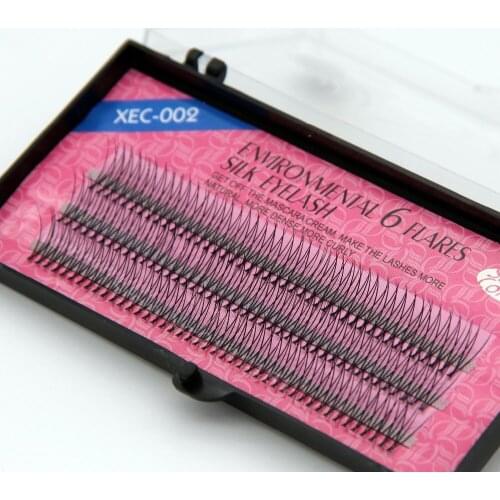 Stars Colors Natrual mink hair silk eyelash extensions false eyelash extensions Environmental 6 flares Silk Fake Eyelash