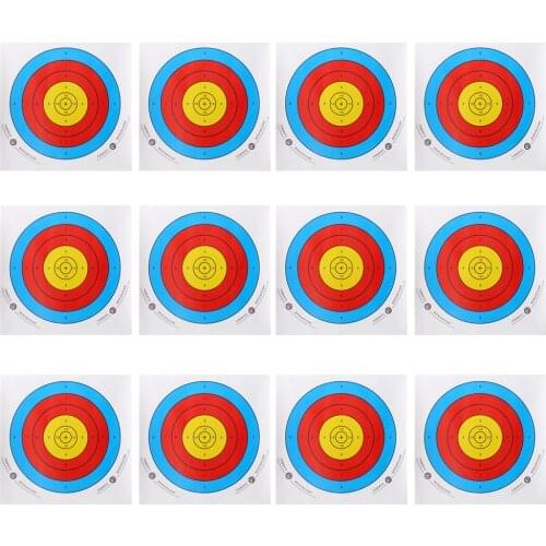 12x Archery Longbow Target Paper Practicing Shooting Sheets