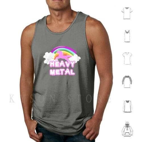 Heavy Metal Tank Tops Vest 100% Cotton Highly Amplified Distortion Extended Guitar Solos Emphatic Overall