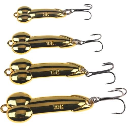 Metal Fishing Lure Artificial Bait Gold Sliver Spoon Bait Treble Hook Hard Fishing Lure Sequins Spinnerbait 5/10/15/20g
