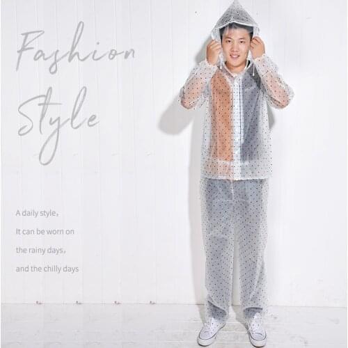 Fashion Raincoat Rain Pants Split Suit Adult Men And Women Couple Top Pants Rainstorm Rafting Hiking Full Body Jacket