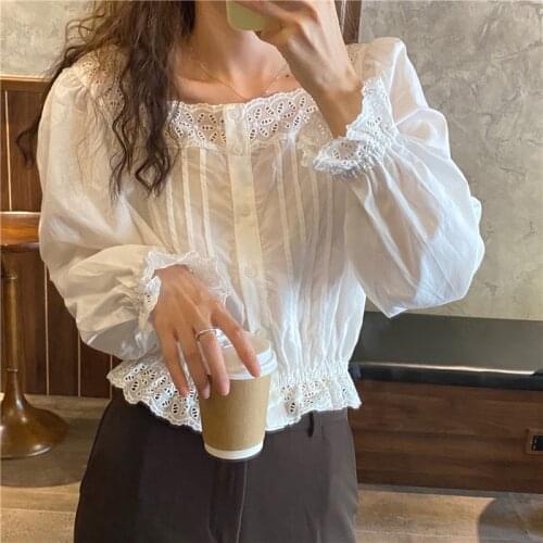 New Embroidery lace Women Blouses Summer Tops femme Casual Women shirt short sleeve Linen Cotton Girls Blouse Plus Size Blusas