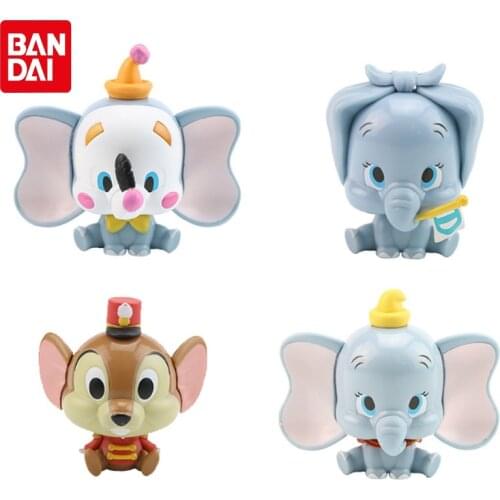 Bandai Genuine Shellless Gacha Disney Character Doll Dumbo Anime Action Figures Toys Ornaments Gifts For Children
