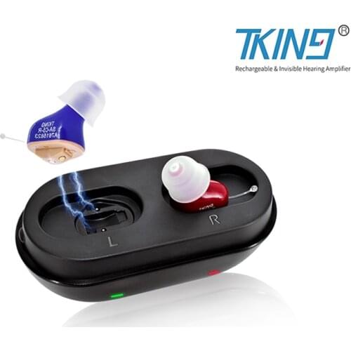 Rechargeable Digital Hearing Aids with Charging Case audifonos Sound Amplfier For The Elderly Double Earphones Deafness Device