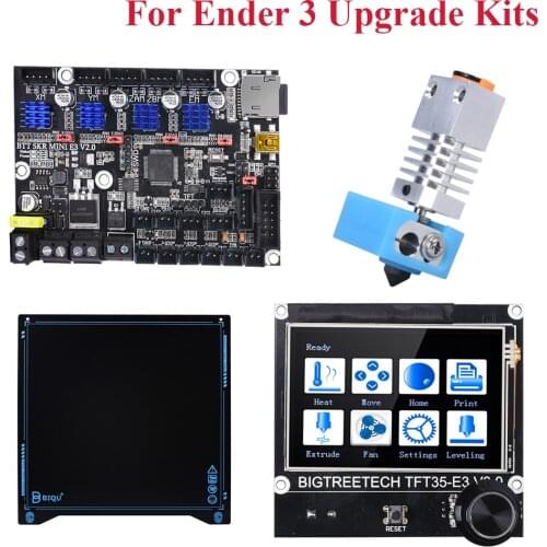 BIGTREETECH SKR Mini E3 V2 Control Board+TFT 35 E3 V3.0 Touch Screen+SSS Plate Heated Bed+CR10S Pro Hotend For Ender 3 Upgrade