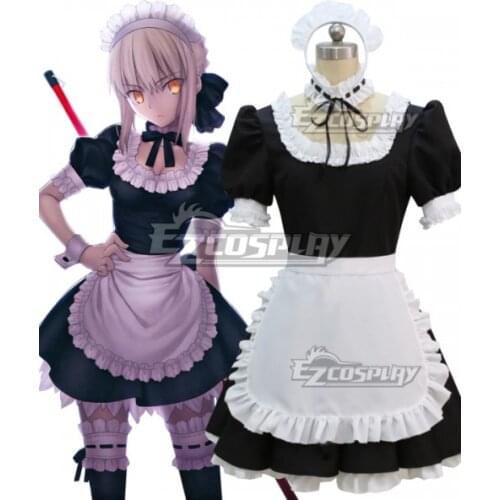 Fate Stay Night Alter Saber Maid Dress Girls Sexy Maid Dress Cute Servant Suit Halloween Carnival Uniforms Cosplay Costume E001