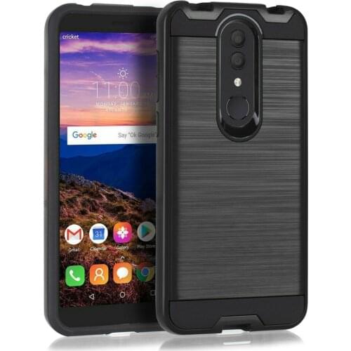 For Alcatel Onyx / Revvl 2 For Alcatel 1x 2019 For Alcatel 3 Dual Layer Brushed Armor Case Shockproof Soft TPU & Hard Back Cover