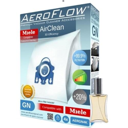 Vacuum Cleaner Dust Bag Compatible Brand Model Miele C3 Performance Ecoline Vacuum Cleaner Bag Pack of 4 HT-TT0181-2