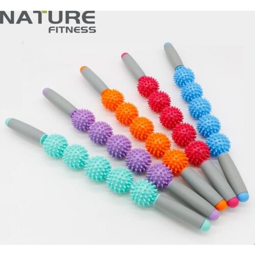 New Style 5 Ball Massage Stick Roller,Myofascial Release Massager Balls to Relieve Deep Tissue Soreness, Stress, & Pains