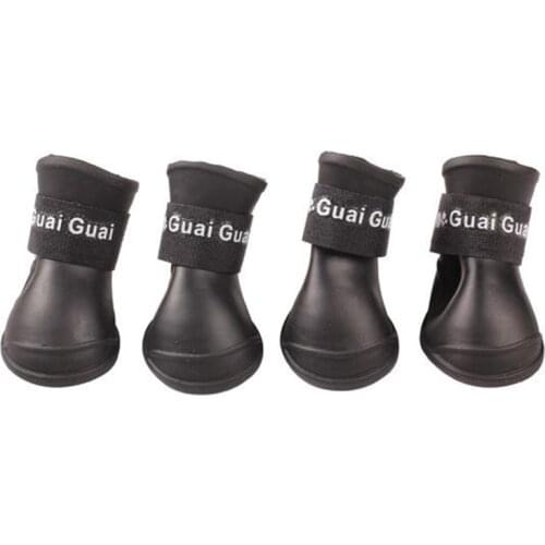 Pet Dog Boots Silica Gel Antiskid Dog Rain Boots Winter Wear Four Legs Waterproof Dog Shoes Rainy Days Supplies Outdoor Equipmet