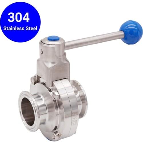 1.5"Tri-clamp Bufferfly Valve Pull Trigger 304 Stainless Steel 50.5mm OD Homebrew Tri Clover Fitting, Beer Hardware