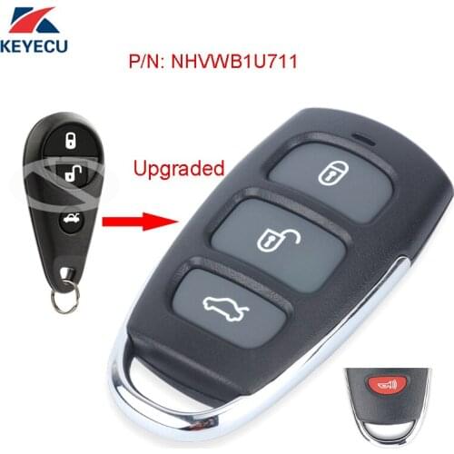 KEYECU Replacement Upgraded Remote Car Key Fob 3+1 Button for Subaru Tribeca Forester Impreza Legacy Outback P/N: NHVWB1U711