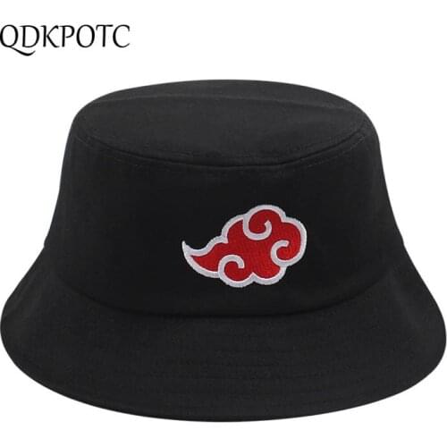 2021 Hat pring Autumn New Women Clouds Embroidery Bucket Hats Fashion Simplicity Black White Two Colors Sun Protection Basin Cap