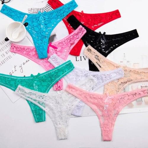 4color Big size XXXL lace sexy Womens Sexy Thongs G-string Underwear Panties Briefs For Ladies T-back lingerie 3pcs/Lot ac161