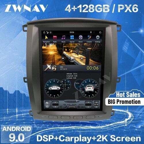 4+128G Tesla Screen For Toyota Land Cruiser 100 LC100 For Lexus LX470 2002-2007 Android Unit Multimedia Player GPS Radio Stereo