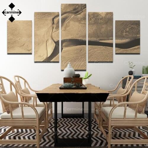 Top View Canvas Paintings 5 Pieces Frameless Wall Art Poster and Print Modern Living Room Bedroom Minimalist Decorative Painting