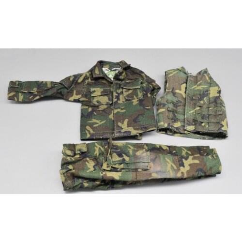 Hot Sales 1/6th Modern Special Forces Army Jungle Forest Camouflage Combat Suit Doll Accessories