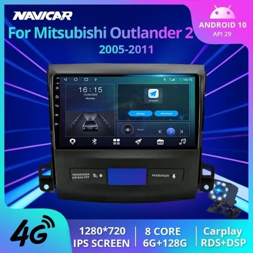 2Din Android10 Car Radio For Mitsubishi Outlander 2 2005-2011 GPS Navigation Stereo Receiver Auto Radio DSP Bluetooth Player IGO