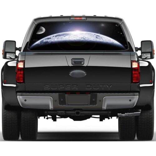 Free Shipping Creative Rear Window Graphic Decal Earth View Car Truck SUV Wallpaper mural Wall Print Decal Photo Wall Deco
