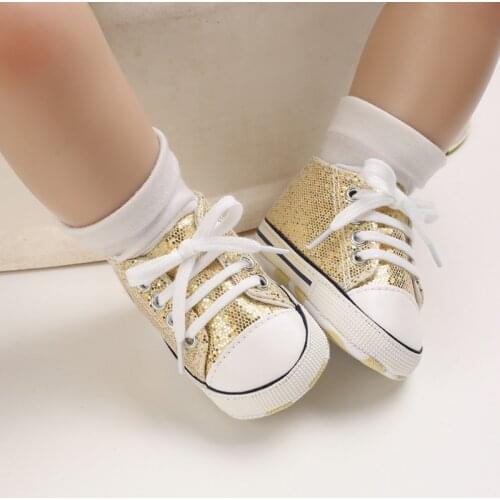 Baby Shoes Boy Sport Sneaker Soft Cotton Baby Girl Shoes First Walker Prewalker Bling Canvas Toddler Crib Shoes For Children