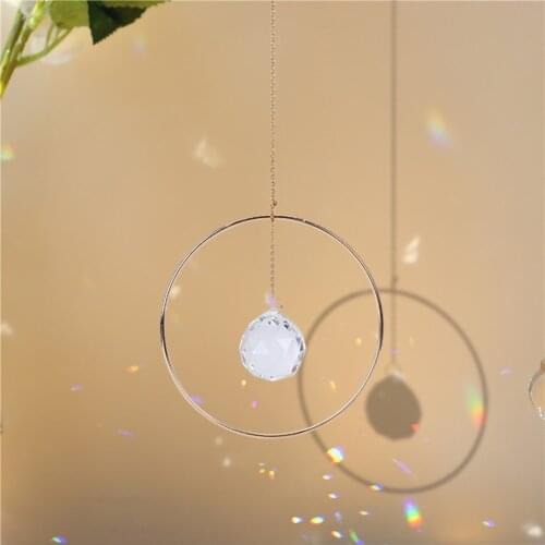 Crystal Prisms Chandelier Wind Chimes Rainbow Chaser Sun Catchers Window Hanging Pendant For Outdoor Home Garden Decoration