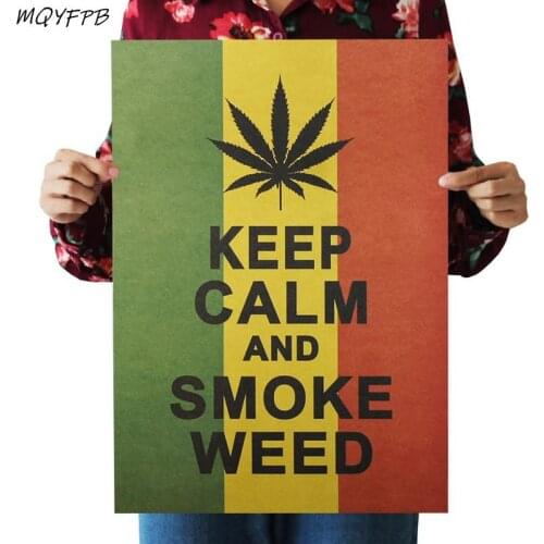 Stay Calm And Fly Kraft Retro Paper Poster Interior Decoration Paint 50.5x35cm