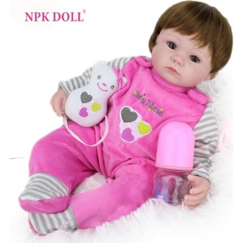 NPKDOLL Reborn Baby Doll 40cm Clothes Body Stuffed Realistic Baby kids Playmate Toys For Girls Christmas Gifts