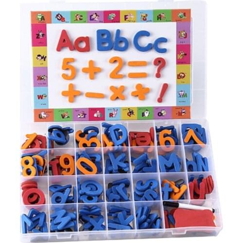 Montessori 234 Pcs Uppercase Lowercase Foam Alphabet Magnets For Fridge Refrigerator Educational Spelling Learning Toy