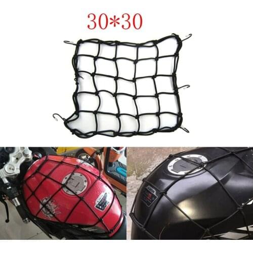 Motorcycle Luggage Net Bike 6 Hooks Hold down Fuel Tank Luggage Mesh Web Bungee Black Motorcycle Bike 6 Hooks Tank Car styling